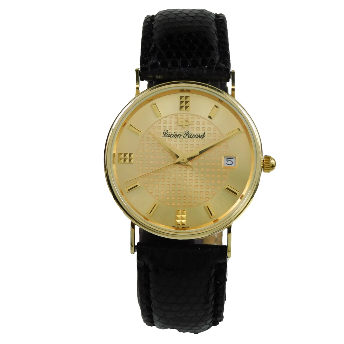 Lucien Piccard Solid 14k Yellow Gold Watch Unworn