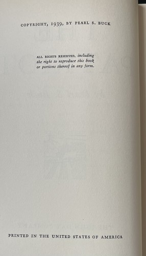 The Patriot by Pearl S. Buck—1939—Hardcover & Dust Jacket—Vintage - Picture 6 of 9