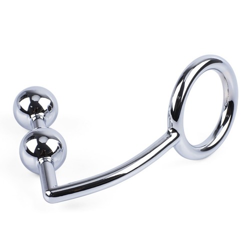 Butt Plug Stainless Steel Metal Anal Hook Anal Plug Dilator Penis Cock Ring - Picture 15 of 15