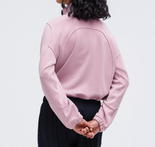 NEW Women Lululemon Brushed Softstreme Half Zip Rose Blush Size 6 - Picture 10 of 11