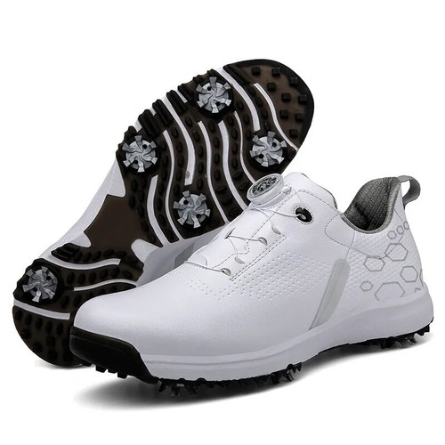 Professional Men Women Waterproof Golf Shoes Non-slip Breathable Sneakers Spikes - Picture 5 of 24