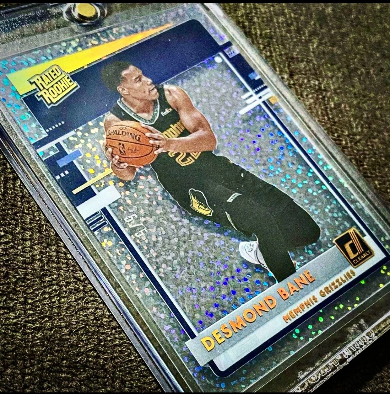 2020-21 Clearly Donruss Desmond Bane Rookie Card RC #76 Grizzlies Holo Gold /5