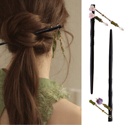 Liquidation Femme Bois Rétro Cheveux Clip Bâton Baguettes Fleur Pendentif Chinois C8