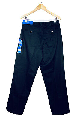 PURITAN Classic Fit Mens Black Pants W Zip Sz 32W X 30L New PURITAN Classic Fit Mens Black Pants W Zip Sz 32W X 30L New