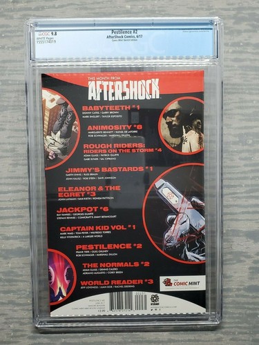 CGC Graded 9.8 Pestilence #2 AfterShock Comics 2017 Comic Mint Sketch Edition - Picture 2 of 3