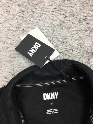 DKNY 1/4-Reißverschluss Sweatshirt Herren Größe Medium schwarz Langarm Stehkragen - Bild 5 von 13