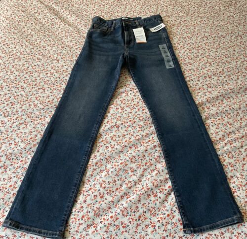 Pantaloni dritti NUOVI vecchi jeans navy ragazzi karate taglia 14 sottili - Foto 1 di 3