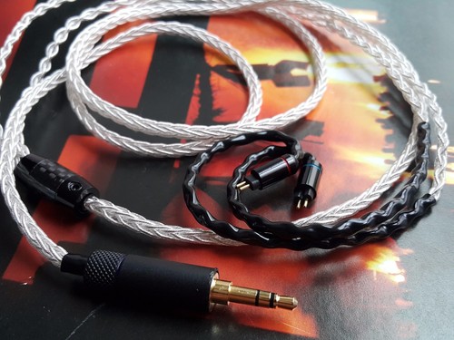 1.2m Occ Silver Cable 2pin 0.78mm Upgrade 2.5mm 4.4mm Iphone - Picture 3 of 6