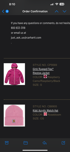 Girl's Carhartt Rugged Flex Ripstop Jacket - Picture 8 of 9
