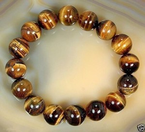 Natural-10mm-African-Tiger-039-s-Eye-Gem-Beads-Bracelet