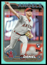 2024 Topps Series 2 Davis Daniel Rookie RC Aqua Parallel #592 Angels