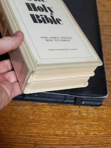 The Holy Bible Cassette Tape New Testament Alexander Scourby VTG KJV Religious - Imagen 8 de 8
