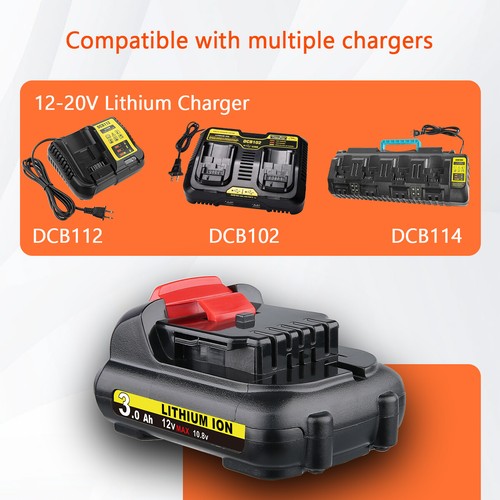 1pc DCB127 3.0Ah 10.8V / 12Volt Max Lithium Ion Battery for DeWALT DCB123 DCB120 - Picture 11 of 13
