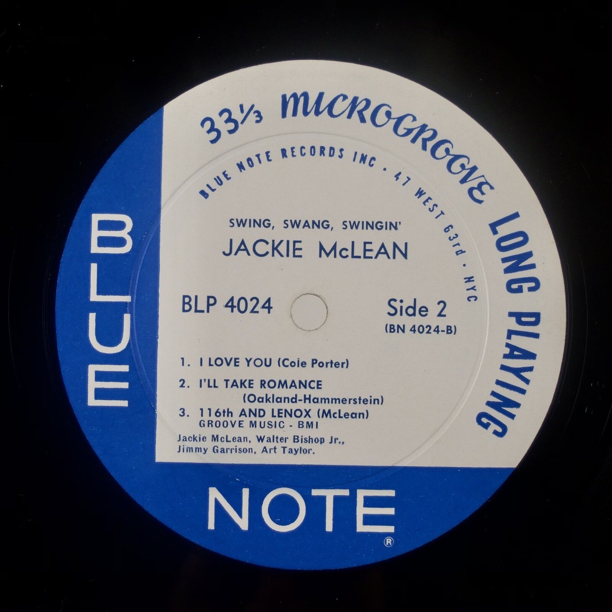 米LP Jackie Mclean Swing, Swang, Swingin BST84024 BLUE NOTE /00260 J. McLean - Swing Swang Swingin' - Blue Note Vinyl Reissue