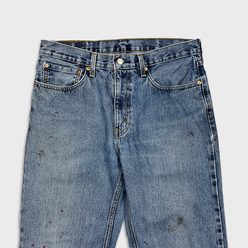 Pantalones de mezclilla americanos Levi's 516 Jeans para hombre 34x34 azules ajustados rectos lavado claro - Imagen 2 de 11