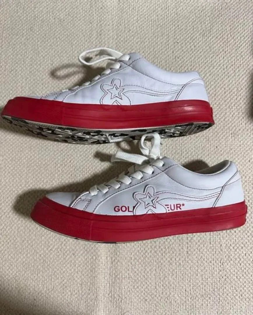 Baskets Converse Tyler the Creator Golf Le Fleur blanc rouge US 8 5 hommes JP 27
