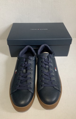 Tommy Hilfiger Men's Sz 10.5M Navy Blue Lace Up Low Top Sneakers - Picture 2 of 6