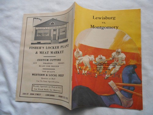LEWISBURG HS GREEN DRAGONS Vs. MONTGOMERY  FOOTBALL PROGRAM OCTOBER 19,1973 - Picture 1 of 2
