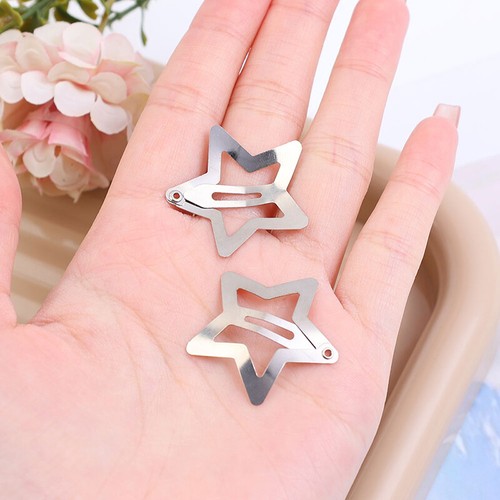Star Hair Clip Cute Sweet Silver Hollow Star Metal Hair Pins Clips Barrettes - Picture 16 of 18