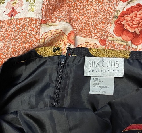 Vintage Silk Club Collection Size 6 Silk Horse Print Equestrian Skirt - Picture 5 of 7