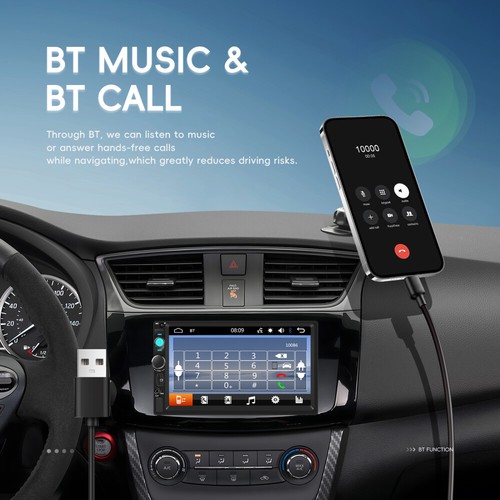 7" Double 2DIN Car Radio Stereo Bluetooth FM USB SD AUX IOS/Android MP5 Player - Picture 5 of 22