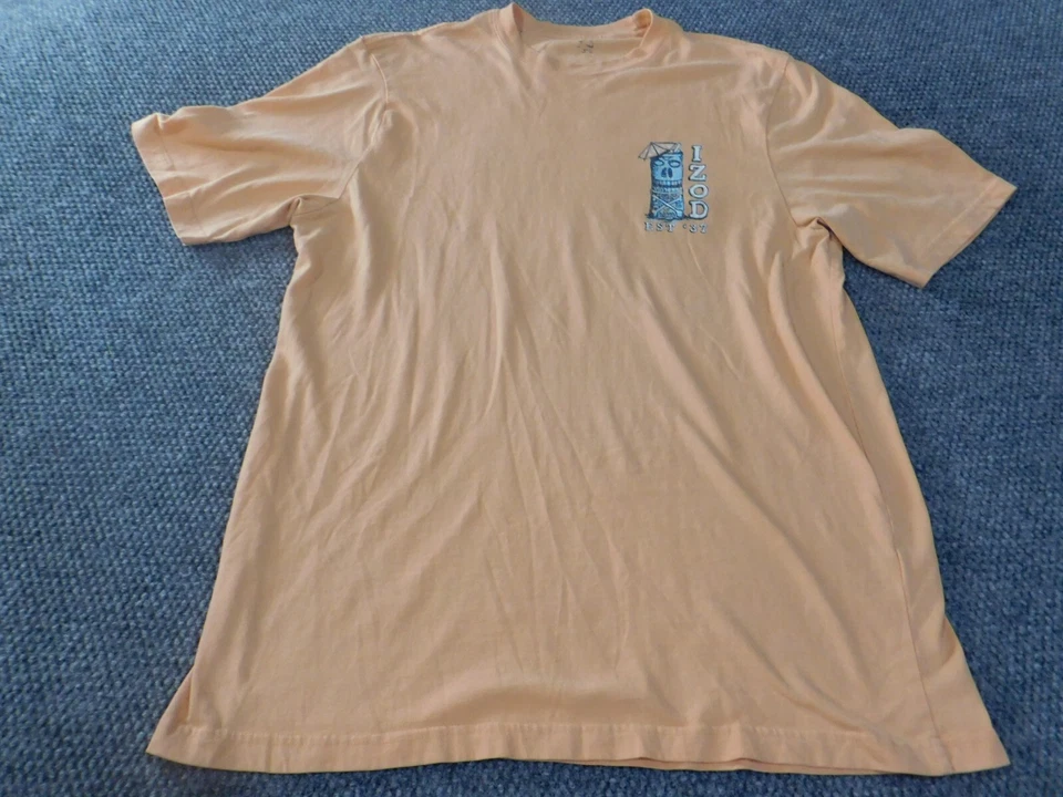 Izod shirt xxl 2XL orange tribal mens island graphic classes - Image 3 of 4