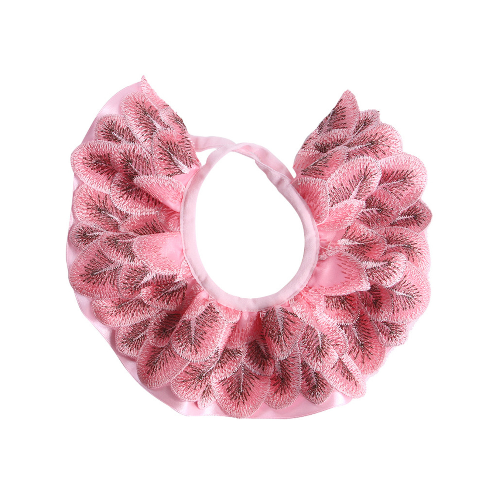 Dog Neck Strap Soft Washable Ruffled Hem Pet Neckerchief Good Craftsmanship - Picture 8 of 12
