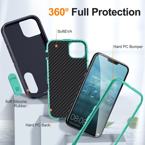 Für iPhone 17 16 15 14 13 12 11 Pro Max Hülle Robust Stoßfest Ständer Cover - Bild 100 von 116