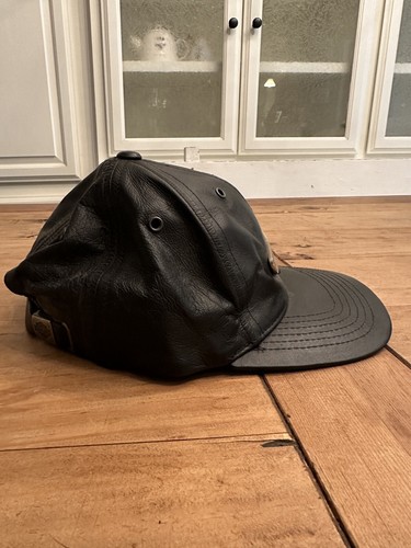 Brand New With TAGS RARE 1998 Harley-Davidson 95th Anniversary Black Leather Hat - Picture 6 of 9