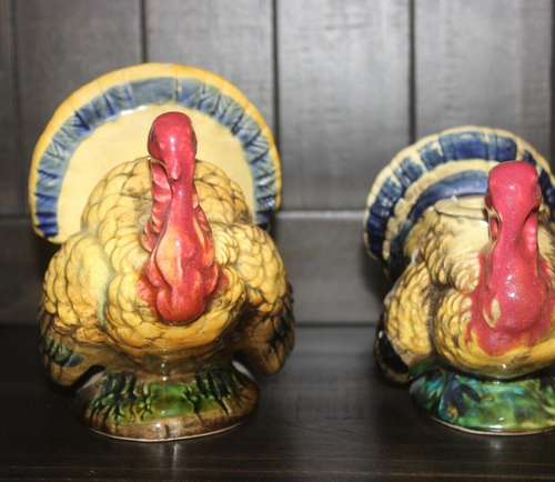 VINTAGE NAPCOWARE TURKEY CANDLE HOLDERS and NAPKIN HOLDERS - Picture 4 of 16