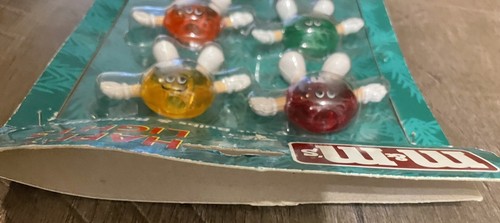 Vtg Set of 4 M&M Christmas Happy Lights Covers Replacement Bulbs Reflectors New - Picture 4 of 8