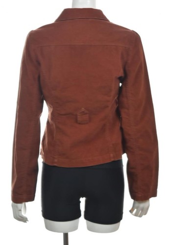 Giacca donna Lux taglia L velluto marrone ruggine basic manica lunga cotone casual - Foto 2 di 4