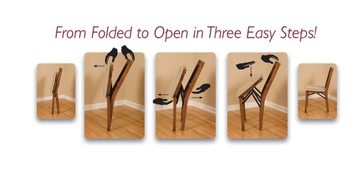 Meco STAKMORE School House Folding Chair Wood Cherry Finish Set of 2 21D x 17... - Picture 7 of 7