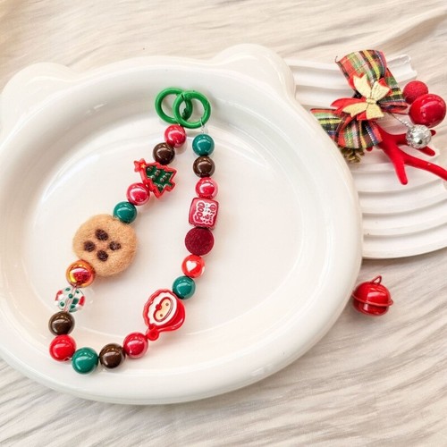 Women Girl Phone Pendant Santa Hanging Cord Beaded Telephone Strap Jewelry Chain - 第 5/8 張圖片