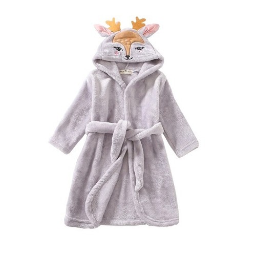 Little Animals Collection: Lightweight Hooded Kids Animal Dressing Gown - Picture 6 of 23