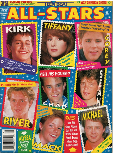 Teen Beat All-Stars Magazine Summer 1988 Kirk Cameron Michael J Fox Corey Haim