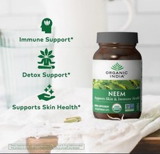 Organic India Neem - Supports Skin & Immune Health - 90 capsules - Exp 12/26