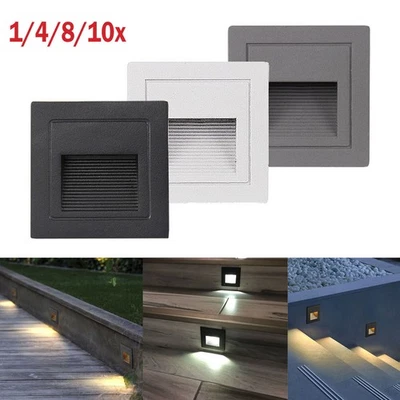 3W LED Wandeinbauleuchte Stufenleuchte Außen 3000K Treppenlicht Beleuchtung IP65 - Bild 1 von 4