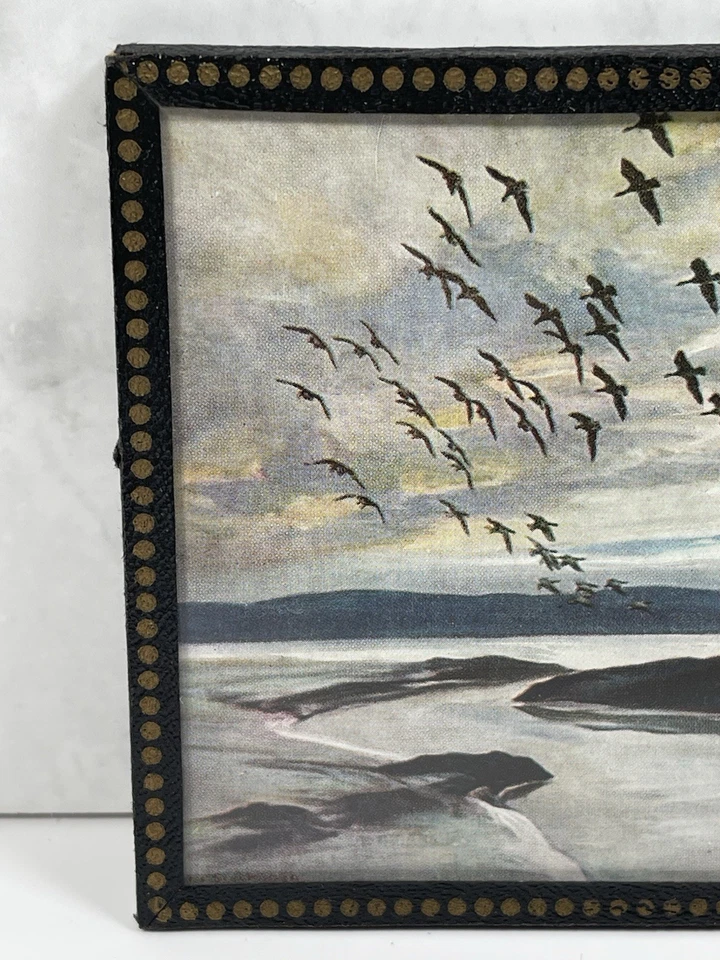 Peter Scott Set Of 3 Small Prints 14.5cm Flying Birds Scenes Hand Framed - Image 4 of 4