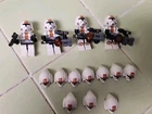 Lego Star Wars Republic Trooper Minifigure Lot Of 4 With 10 Helmets Read