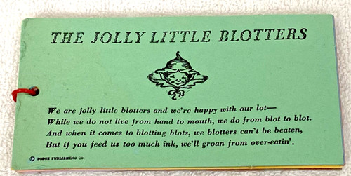 Vintage 1940s Bound Set of 8 Jolly Little Blotters Poetry Sayings Ink Blotters