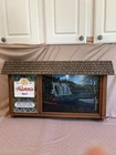 VINTAGE 1960s HAMMS BEER SCENE-O-RAMA MOTION SIGN WATERFALL CAMP FIRE WHITE BACK