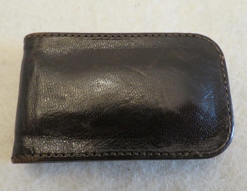 " The Original Kash Klip " Brown Pinseal Grained ~ Magnetic Money Clip / Wallet - Picture 4 of 7