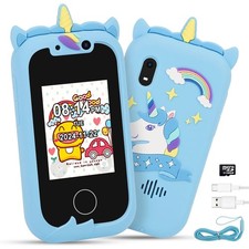 Kids Smart Phone Touchscreen Learning Toy with Games Camera for 3-10 Boys Girls