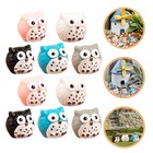  15 Pcs Mini Tiere Figuren Harz -Eulen -Ornamente Harzeulenstatue