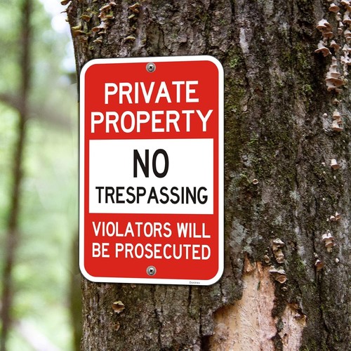 Wetterfestes No Trespassing Schild, 12x18, reflektierendes Aluminium - Bild 6 von 7