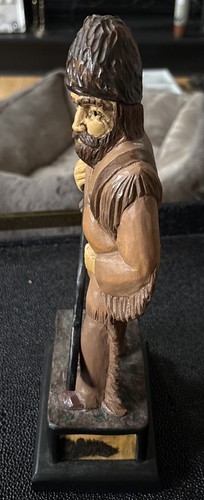Arte popular vintage madera tallada a mano hombre de frontera/hombre de montaña 13 pulgadas - Imagen 4 de 11