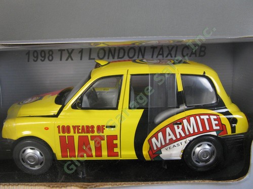 Sun Star 1998 TX1 London Taxi Cab American Airlines Marmite 1/18th Scale Diecast - Picture 2 of 6