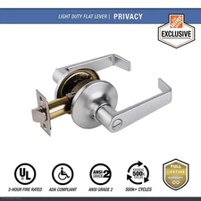Universal Hardware Light Duty Commercial Privacy Lever ADA ANSI Grade 2 Satin