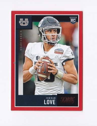 Jordan Love Green Bay Packers Utah State 2020 Score Red #361 - Imagen 1 de 2